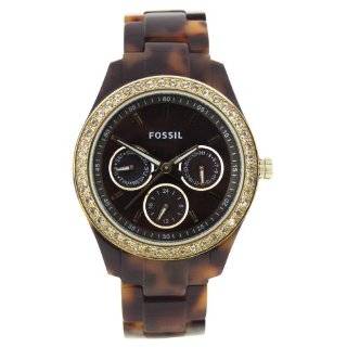 Fossil Womens ES2795 Plastic Analog with Brown Dial Watch by Fossil 
