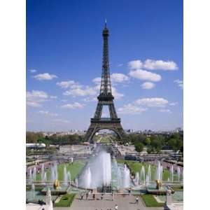  The Eiffel Tower with Water Fountains, Paris, France 