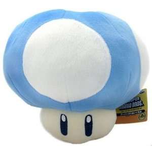    Super Mario Brothers  Mushroom Plush   6 (Blue) Toys & Games