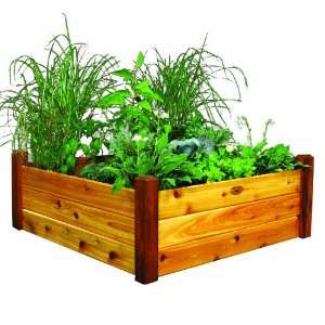   48 Inch by 19 Inch Raised Garden Bed, Finished Patio, Lawn & Garden