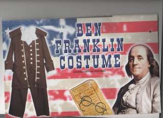 BEN FRANKLIN HALLOWEEN COSTUME KIDS YOUTH LARGE  