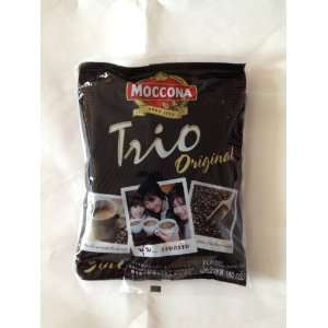 10 Pcs*18 Gms. Moccona Trio Original 3 in 1 Coffee Mix Powder Arabica 
