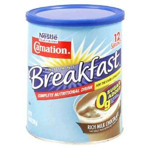 Carnation Instant Breakfast, Chocolate, No Sugar Added, 8.46 Ounce 