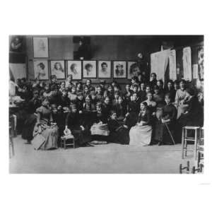  Art Students at Academie Julian in Paris Photograph 