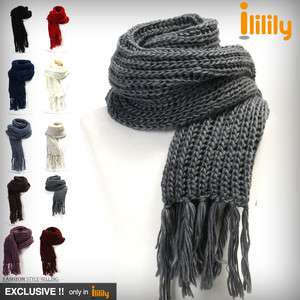   New 55  Fashion Long Soft Knit Shawl Warmers 10 colors nwt  