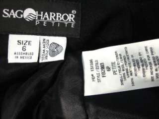 Womens Sag Harbor Petite 3 button wool Blazer Jacket 6 Petite  
