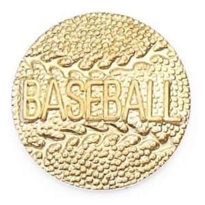  Lapel Recognition Pin   Gold Baseball  Chenille and Plated in Gold 