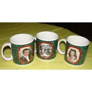 Gone With the Wind Mugs, Set of 3 