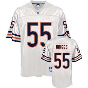  Lance Briggs #55 Chicago Bears Replica NFL Jersey White 
