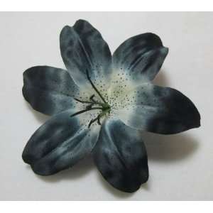  Grey Lily Hair Flower Clip Beauty