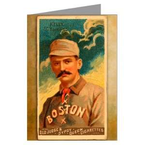  6 Greeting Cards of King Kelly, Boston Beaneater Catcher 