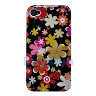 New Colorful Flower Hard Cover Case Front and back Skin For Apple 