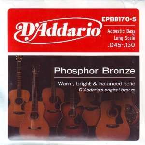  DAddario Acoustic Bass Guitar Phosphor Bronze Soft Long 