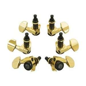  Planet Waves Auto Trim Guitar Locking Tuners Gold New 3+3 