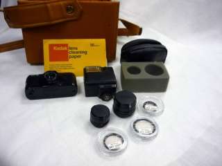 VINTAGE PENTAX AUTO SLR 110 2 LENS 3 FILTERS FLASH CASE  