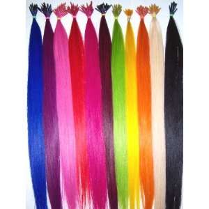   Stick Pre Bonded Hair Extension Rainbow Highlights 18  Inches Beauty