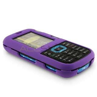 2x Purple Black Rubber Hard Case+SP For LG Cosmos VN250  