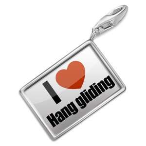 FotoCharms I Love Hang gliding   Charm with Lobster Clasp For Charms 