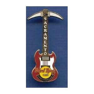 Hard Rock Cafe Pin 8037 Sacramento Pick Axe Guitar