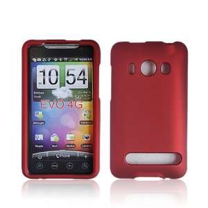   Hard Case Cover for HTC EVO 4G Red J41 Cell Phones & Accessories