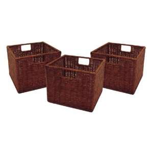  Leo Set of 3 Wired Baskets, Small