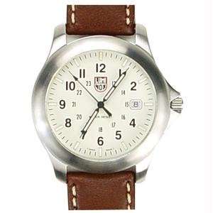  Dress Field Watch, Ivory Dial, Brown Leather Strap Sports 