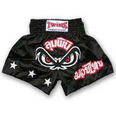 Thai Boxing Shorts ~ Twins ~ TBS 02 ~ No Fear ~ Satin  