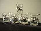 Jack Daniels Old Sour Mash 4 + 1 Whiskey Glasses and Shot Glass