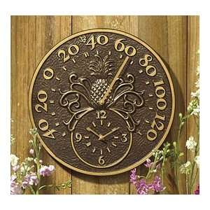  Pineapple Outdoor Clock Thermometer