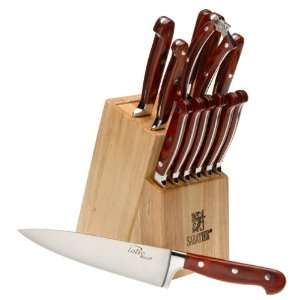  Sabatier Loire 14 Piece Knife Block Set, Natural Kitchen 