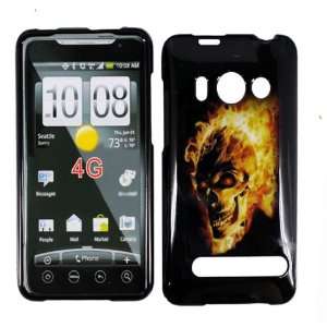   Fire Skull Hard Case Cover for HTC EVO 4G Cell Phones & Accessories