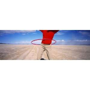  Woman with Hula Hoop, Nevada, USA by Panoramic Images 