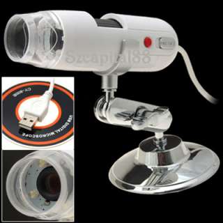 White 200X USB Digital Jewelry Gem Microscope Camera  