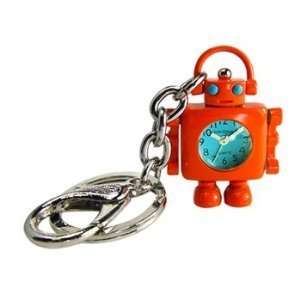  Novelty Mini Robot Clock KEYCHAIN TOKIBOT; DJ Orange 