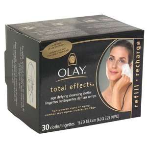 Olay Total Effects Age Defying Cleansing Cloth Refills, 30 Count Boxes 