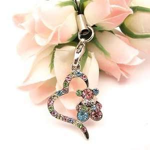   Love with Bear Charm Strap for Cell Phones, Purses, iPods and Others