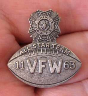63? ALL STAR TEAM VFW Veterans of Foreign Wars Pin  