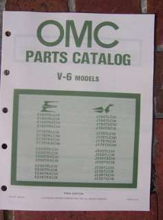 1981 OMC Outboard Motor Parts Catalog V 6 Boat S  
