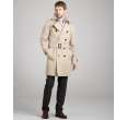 burberry burberry london taupe poly belted trenchcoat