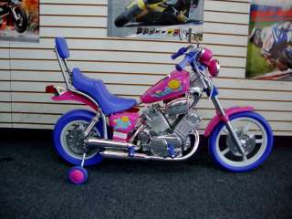   Harley Style Power Ride on Motorcycle 6v wheels Pretty Pink  