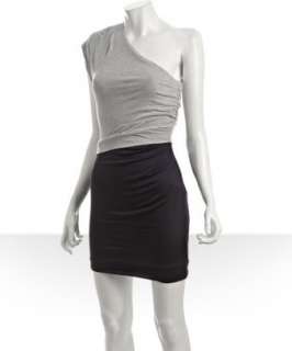 Casual Couture by Green Envelope heather grey jersey one shoulder 