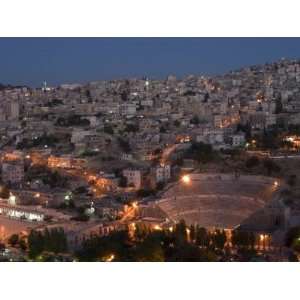  Roman Theatre at Night, Amman, Jordan, Middle East 