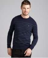 Farah midnight and ivy striped cotton wool