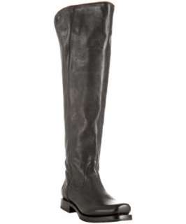 Frye black leather Heath Piping tall boots  