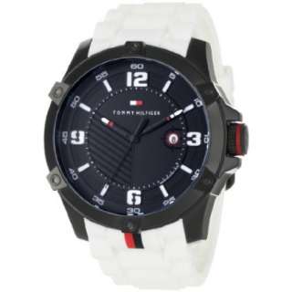 Tommy Hilfiger Mens 1790785 Sport Black Ion Plating and White Watch 