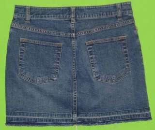 Old Navy sz 1 Stretch Womens Juniors Blue Jeans Denim Mini Skirt KH12 