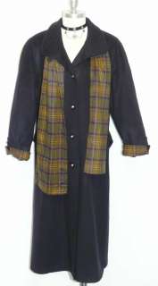 NAVY BLUE Winter WOOL Austria Loden Dress COAT 44 14 L  