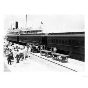 Key West Railroad Station loading Ship from Cuba Photograph   Key West 