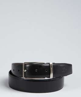 Lacoste black leather reversible belt