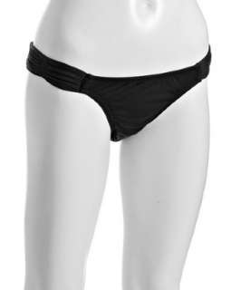 Lisa Curran Swim black nylon ruched bikini bottom   